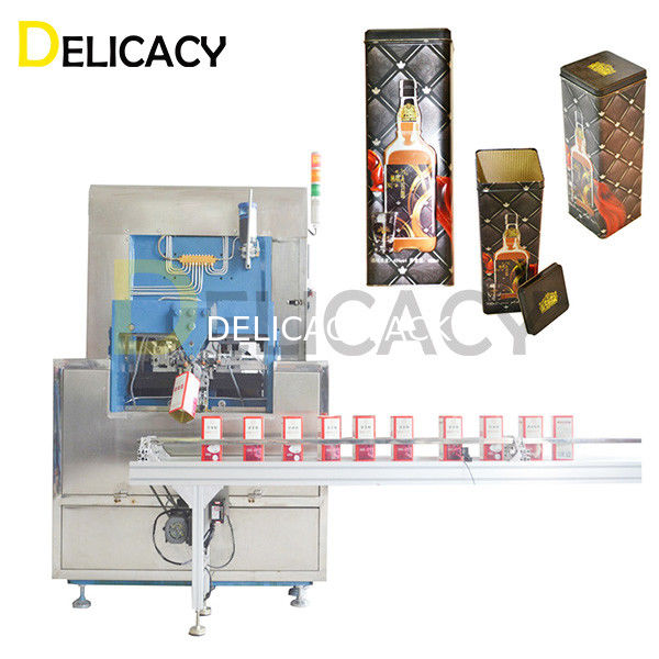 Máquina de costura de cerradura de la lata para el whisky de embalaje de lata caja de vino rectangular lata caja de cebada Bree lata